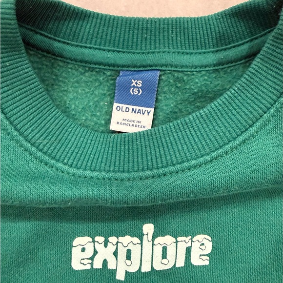 Old Navy Green Explore Sweatshirt - Picture 3 of 3